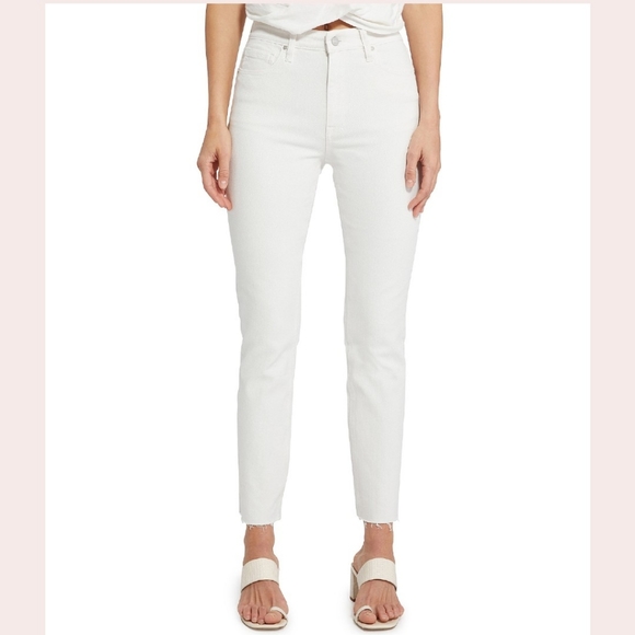 NWT $129 Jeans by Sanctuary -90's Straight Leg Raw Hem Vintage White Bin 46 - Picture 2 of 4